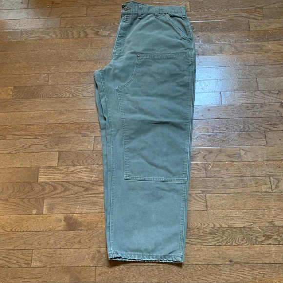 Carhartt B136 Double Front Washed Duck Loose Fit Work Pant 44 X 30 Moss Canvas - Picture 7 of 9